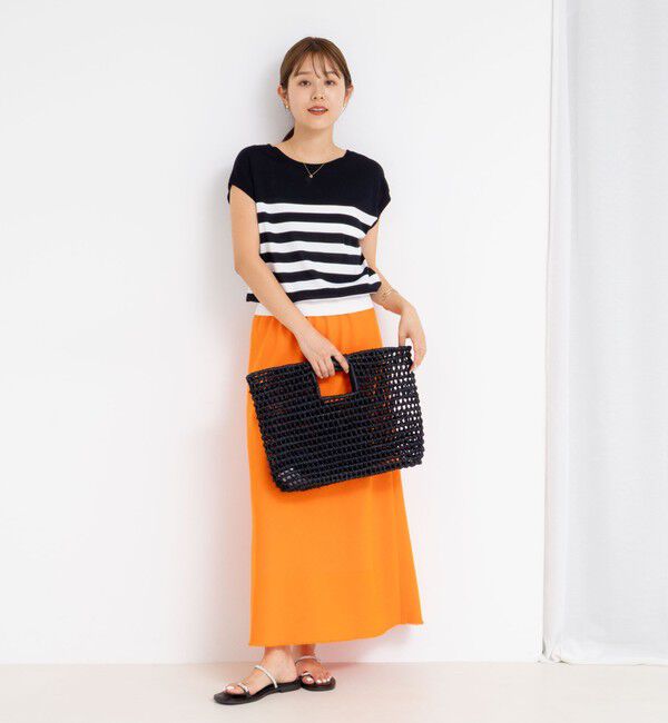 NOLLEY'S「ウォッシャブル綿麻スラブナロースカート」|スカート|