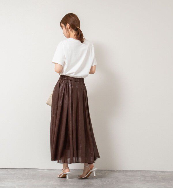 NOLLEY'S「シアーチンツタックスカート」|フレア|