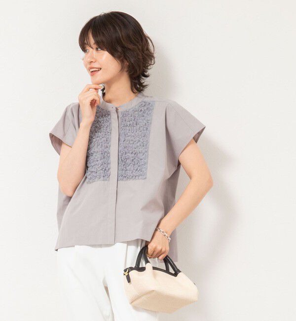 NOLLEY'S「フレンチスリーブフリルブラウス」|シャツ・ブラウス|