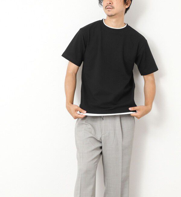 NOLLEY'S goodman「LINKS モザイク柄 レイヤードTee」|Tシャツ・カットソー|