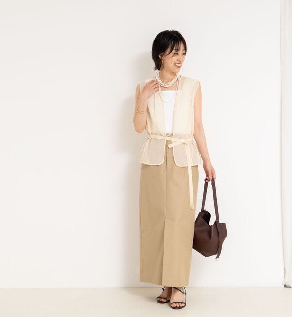 NOLLEY'S「ウォッシャブル撥水ツイルチノスカート」|スカート|