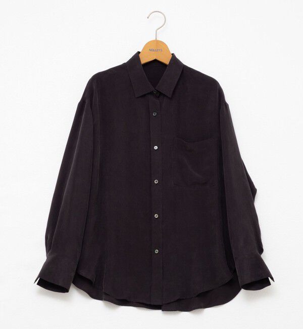 NOLLEY'S「《セットアップ対応》ウォッシャブルシルキーキュプラドレープシャツ」|シャツ・ブラウス|