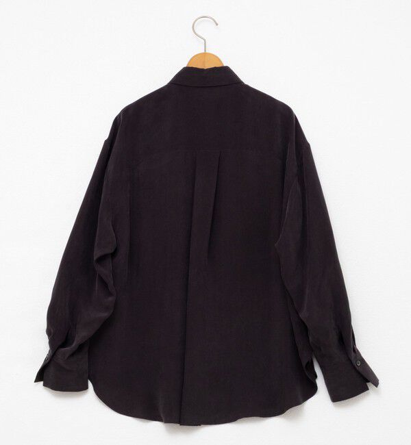 NOLLEY'S「《セットアップ対応》ウォッシャブルシルキーキュプラドレープシャツ」|シャツ・ブラウス|