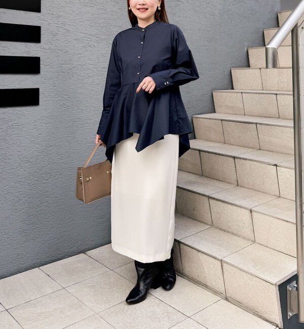 NOLLEY'S sophi「《セットアップ対応》ウォッシャブルダブルサテンイージースカート」|タイト|