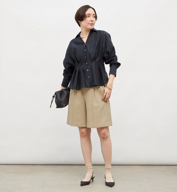 NOLLEY'S「《セットアップ対応》ウォッシャブルウール調ストレッチハーフパンツ」|その他|