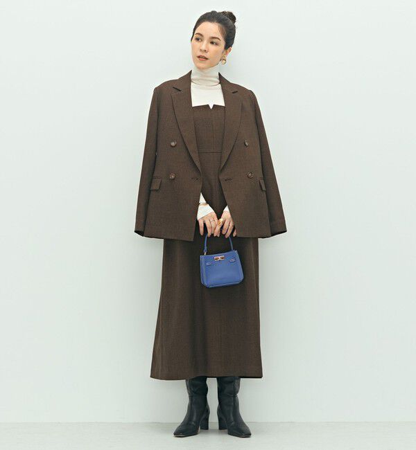 NOLLEY'S「ウォッシャブルウール調ストレッチキャミワンピース」|ワンピース|