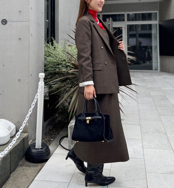 NOLLEY'S「《セットアップ対応》ウォッシャブルウール調ストレッチダブルジャケット」|テーラードジャケット|