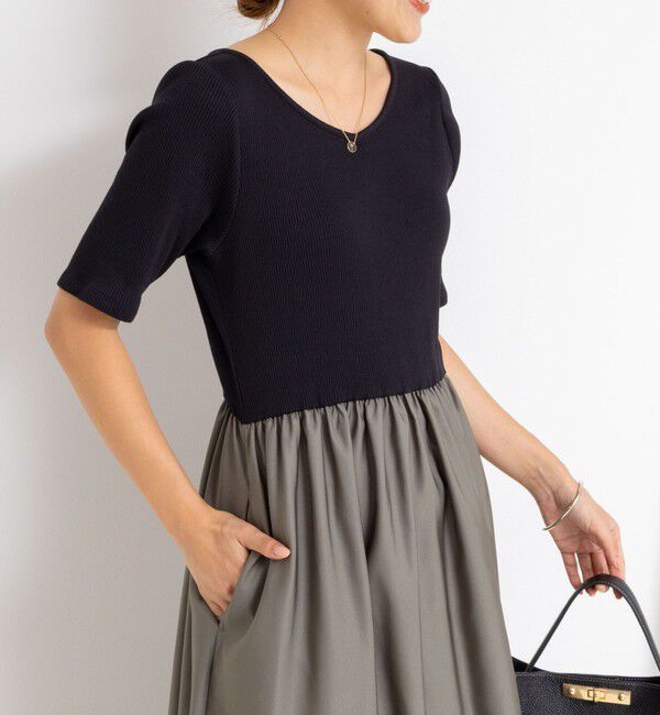 NOLLEY'S sophi「ウォッシャブルカット&times;タフタドッキングワンピース」|ワンピース|