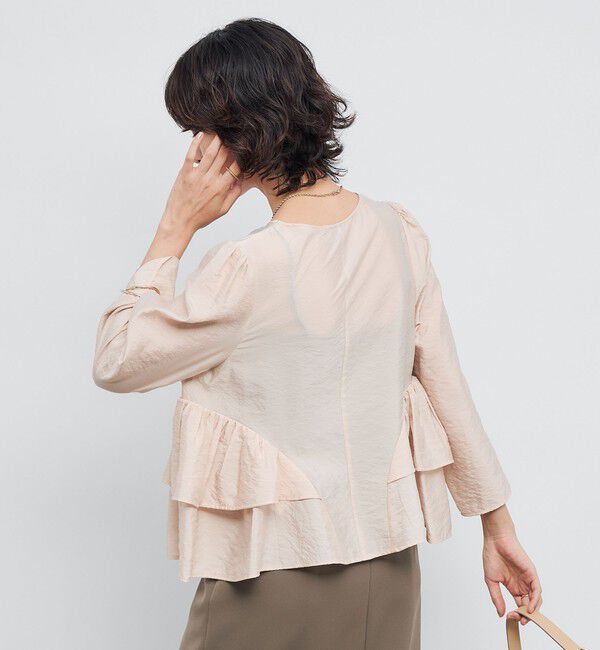 NOLLEY'S sophi「ウォッシャブルオーガンジーティアードブラウス」|シャツ・ブラウス|