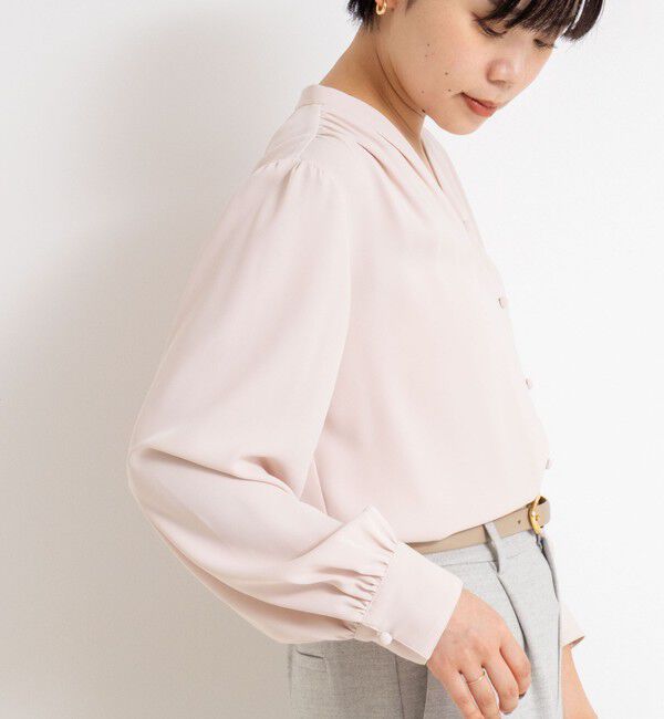 NOLLEY'S sophi「ウォッシャブルジョーゼットVネックブラウス」|シャツ・ブラウス|