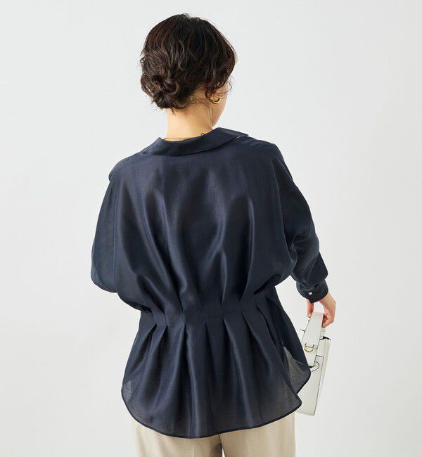 NOLLEY'S「ウォッシャブルパール釦スキッパータックブラウス」|シャツ・ブラウス|