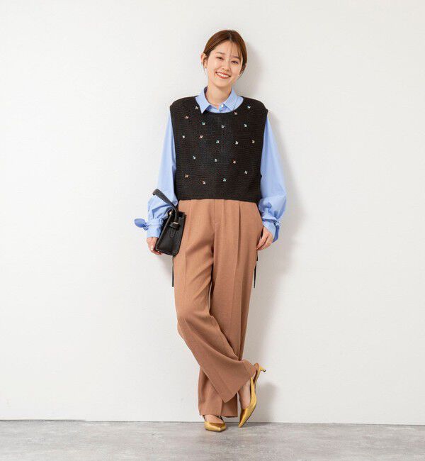 NOLLEY'S「《手洗い可能》ビジュー付ベスト」|ベスト・ジレ|