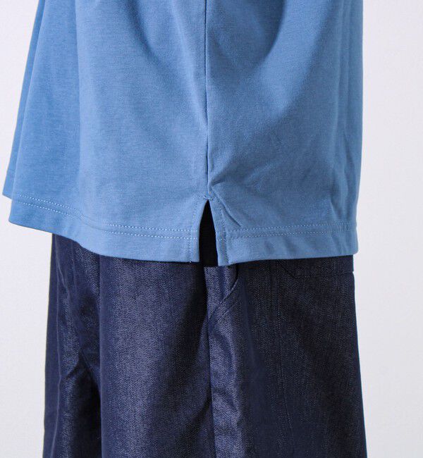 GLOSTER「【GLOSTER/グロスター】デジブル 七分袖Tシャツ ドット刺繍」|Tシャツ・カットソー|