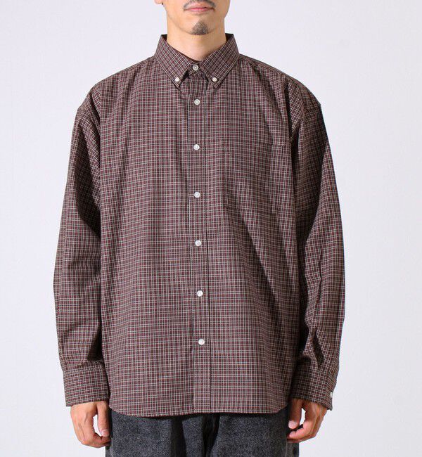 GLOSTER「【シャツ＋Tシャツの2点セット】TC平織 小柄チェックアンサンブル」|シャツ・ブラウス|