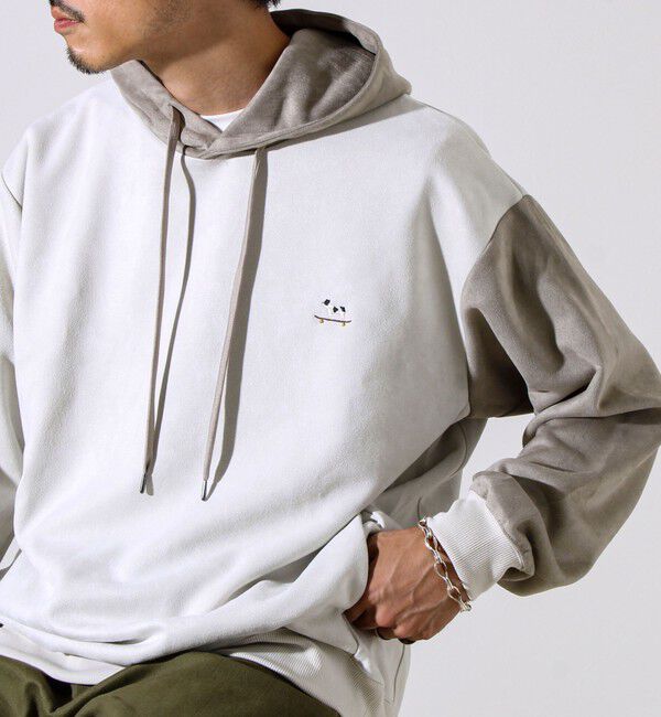 GLOSTER「【新配色で再登場】フレブルスエード バイカラーパーカー」|パーカー|アイボリー