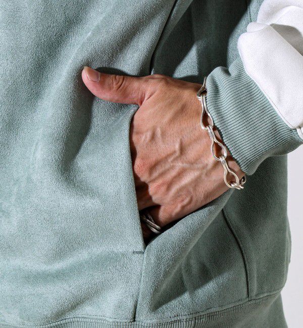 GLOSTER「【新配色で再登場】フレブルスエード バイカラーパーカー」|パーカー|