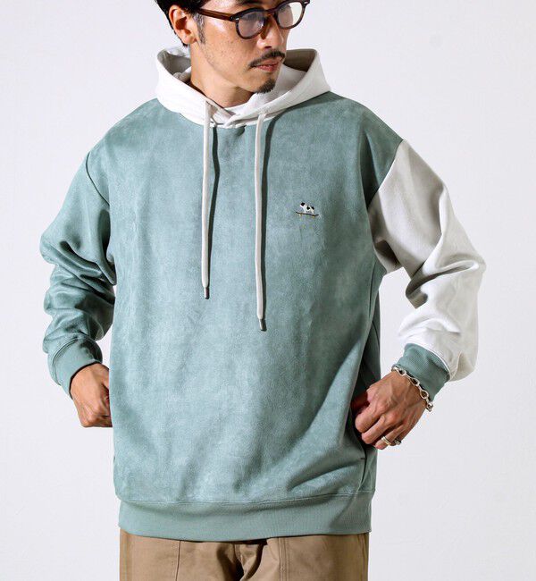 GLOSTER「【新配色で再登場】フレブルスエード バイカラーパーカー」|パーカー|