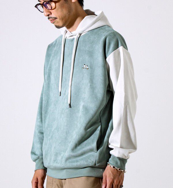 GLOSTER「【新配色で再登場】フレブルスエード バイカラーパーカー」|パーカー|