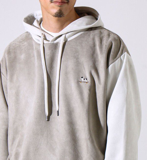 GLOSTER「【新配色で再登場】フレブルスエード バイカラーパーカー」|パーカー|