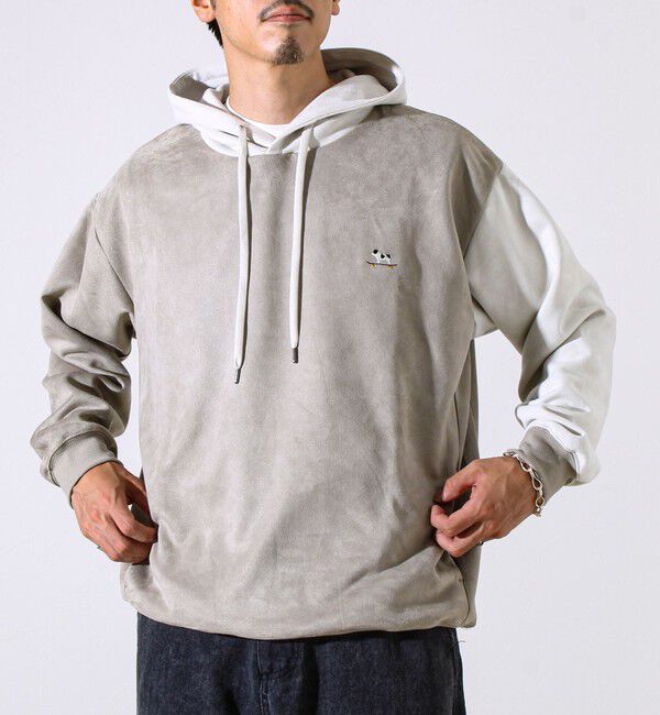 GLOSTER「【新配色で再登場】フレブルスエード バイカラーパーカー」|パーカー|