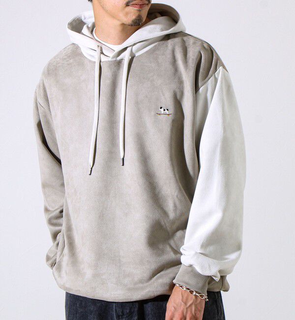 GLOSTER「【新配色で再登場】フレブルスエード バイカラーパーカー」|パーカー|