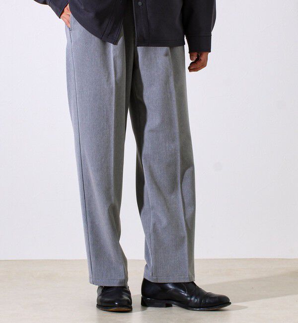 GLOSTER「【細すぎず太すぎない絶妙バランス】TRストレッチ ミディアムストレートパンツ」|チノ|グレー
