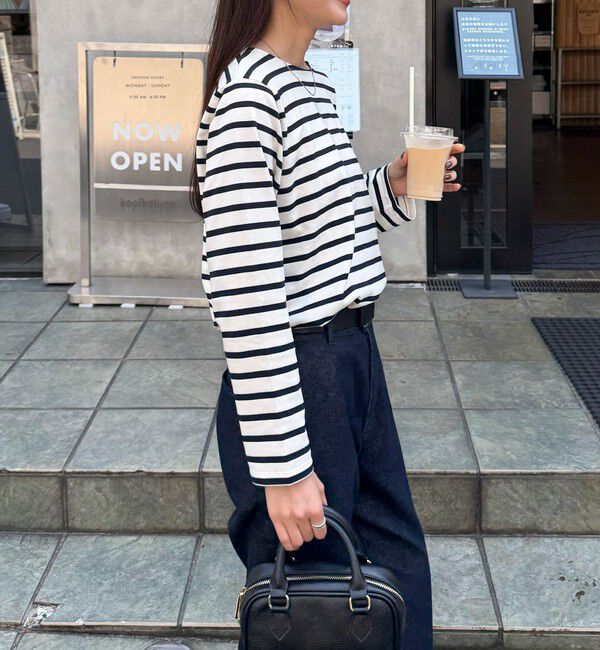 fredy emue「コンパクトボーダーロンTシャツ」|Tシャツ・カットソー|