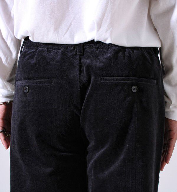 GLOSTER「【あったか快適なのに上品見え】コール裏フリースストレッチイージーパンツ」|チノ|