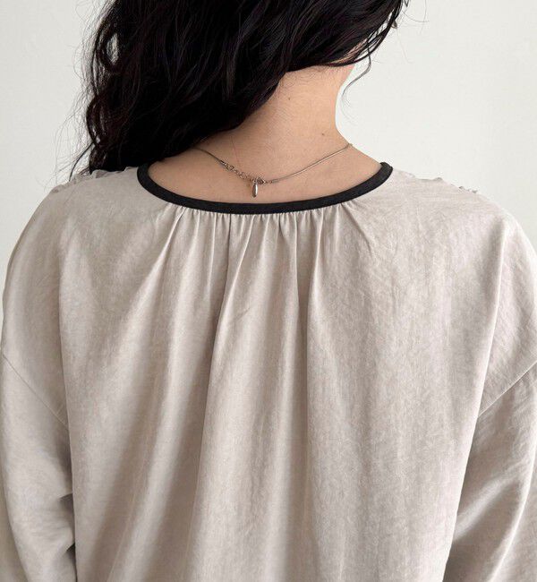 fredy emue「起毛パイピングギャザーブラウス」|シャツ・ブラウス|