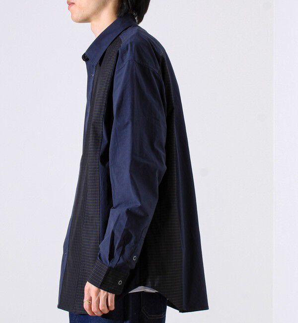 GLOSTER「【無地&times;柄の遊び心デザイン】スマートクレイジーロングスリーブシャツ」|シャツ・ブラウス|