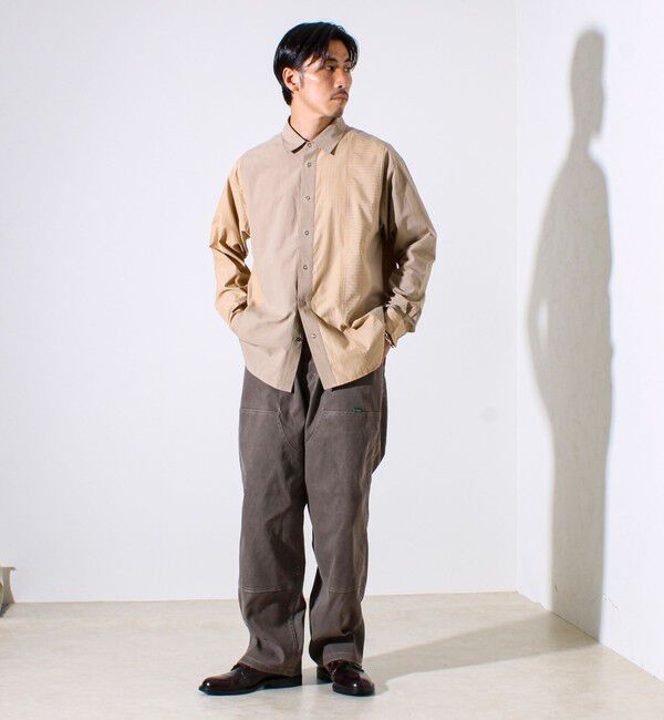 GLOSTER「【無地&times;柄の遊び心デザイン】スマートクレイジーロングスリーブシャツ」|シャツ・ブラウス|