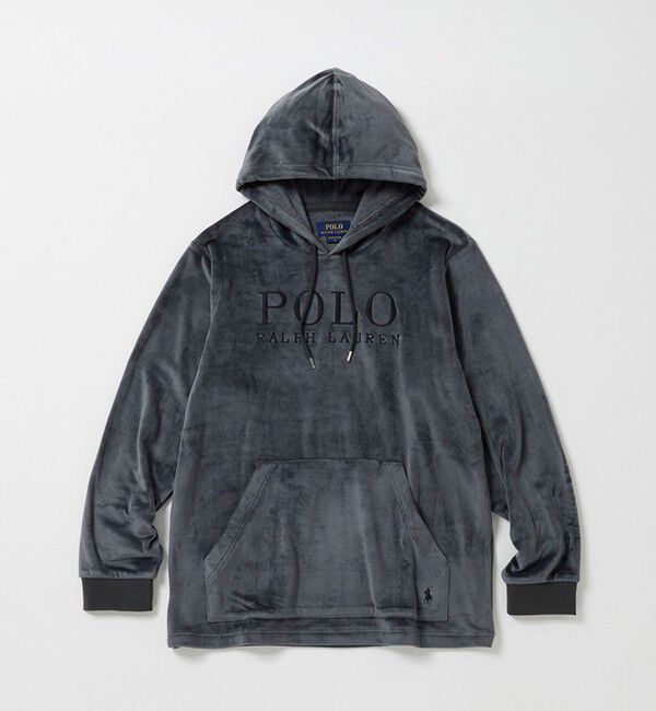 GLOSTER「【POLO RALPH LAUREN】POLO VELOUR HOODIE」|パーカー|チャコールグレー