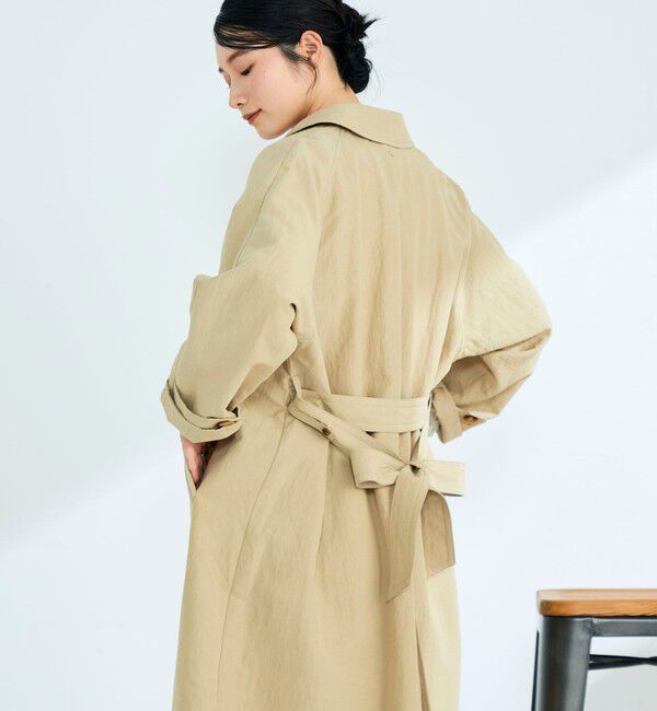 fredy emue「リネン混タンブラーステンカラーコート」|ステンカラーコート|