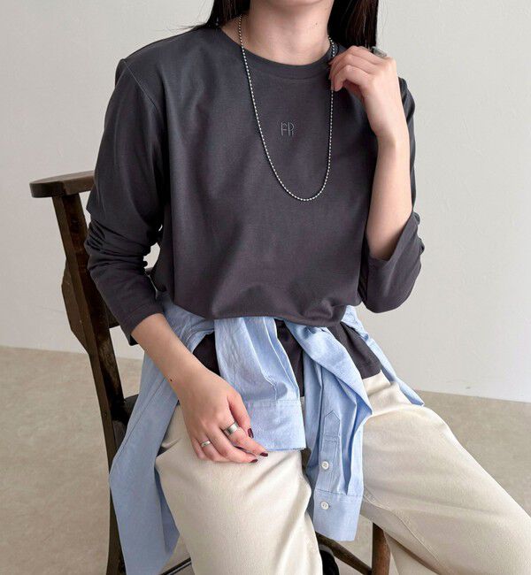 fredy emue「センターFR刺繍ロンTシャツ」|Tシャツ・カットソー|