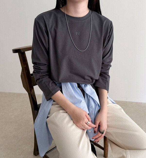 fredy emue「センターFR刺繍ロンTシャツ」|Tシャツ・カットソー|