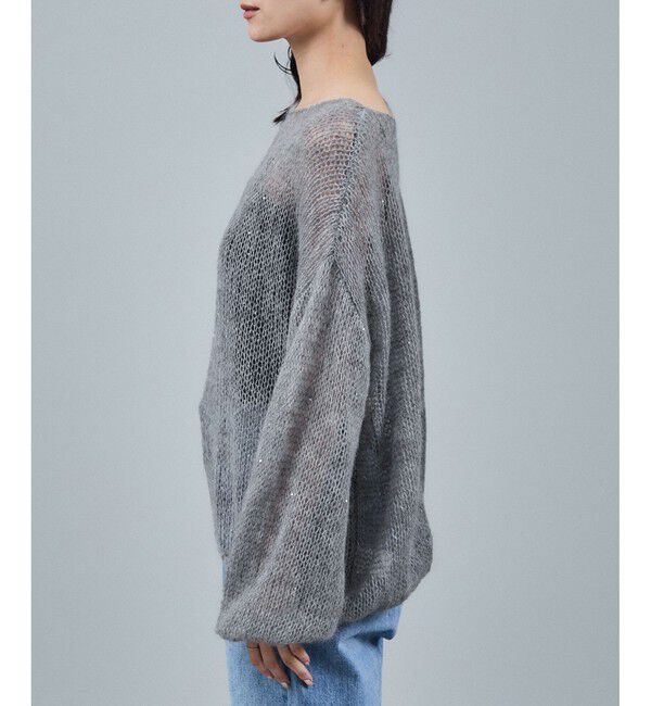 SALON adam et rope'「シアーモヘアスパンコールプルオーバー 2」|ニット・セーター|