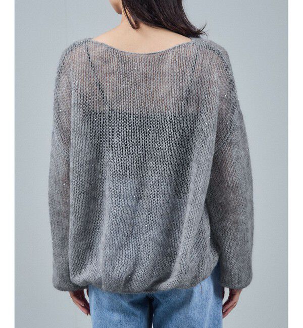 SALON adam et rope'「シアーモヘアスパンコールプルオーバー 2」|ニット・セーター|