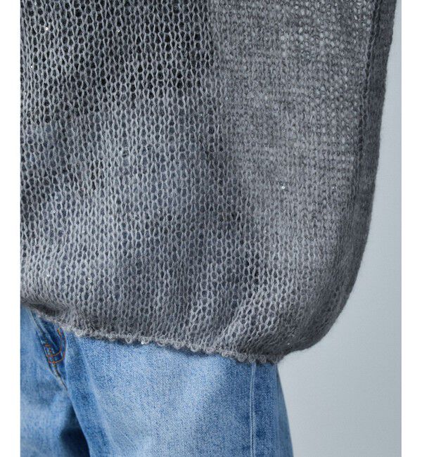 SALON adam et rope'「シアーモヘアスパンコールプルオーバー 2」|ニット・セーター|