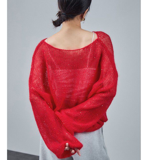SALON adam et rope'「シアーモヘアスパンコールプルオーバー 2」|ニット・セーター|