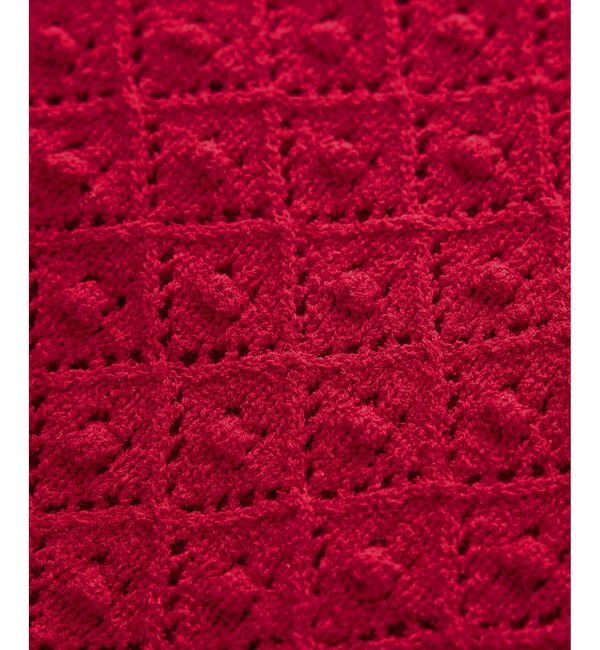 ROPE「ダイヤ柄ポップコーン編みニット/イージーケア」|ニット・セーター|