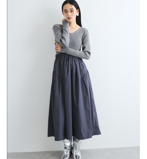 VIS「【前後2WAY】ニットドッキングワンピース【洗える】」|ワンピース|