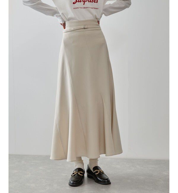 VIS「エスカルゴ切替マーメイドスカート」|スカート|ベージュ