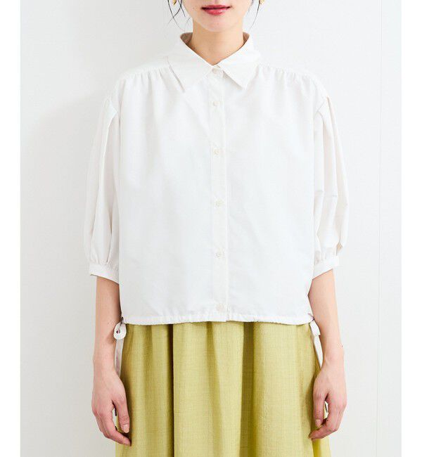 VIS「ドロストボリュームスリーブシャツ（レース・無地）」|シャツ・ブラウス|