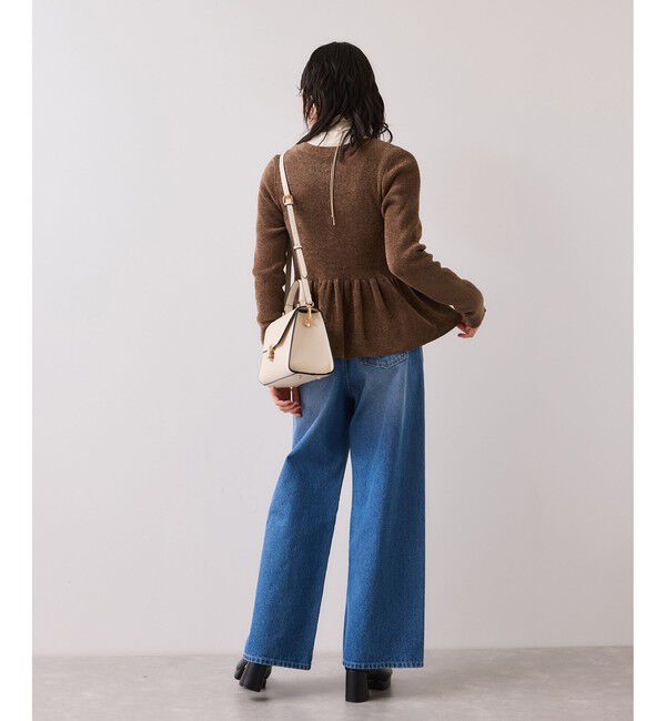 VIS「ペプラム切替モールニットカーディガン/イージーケア」|カーディガン|