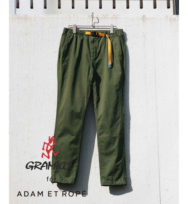 ADAM ET ROPE'「《別注》【GRAMICCI / グラミチ】NN PANTS / GARMENT DYE TIGHT FIT」|チノ|オリーブ(37)