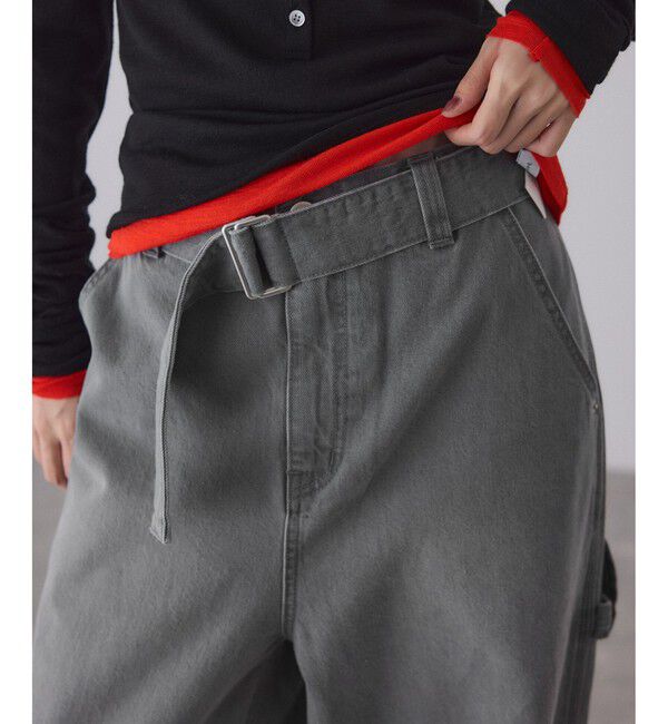 ADAM ET ROPE'「ペインターワイドパンツ」|チノ|