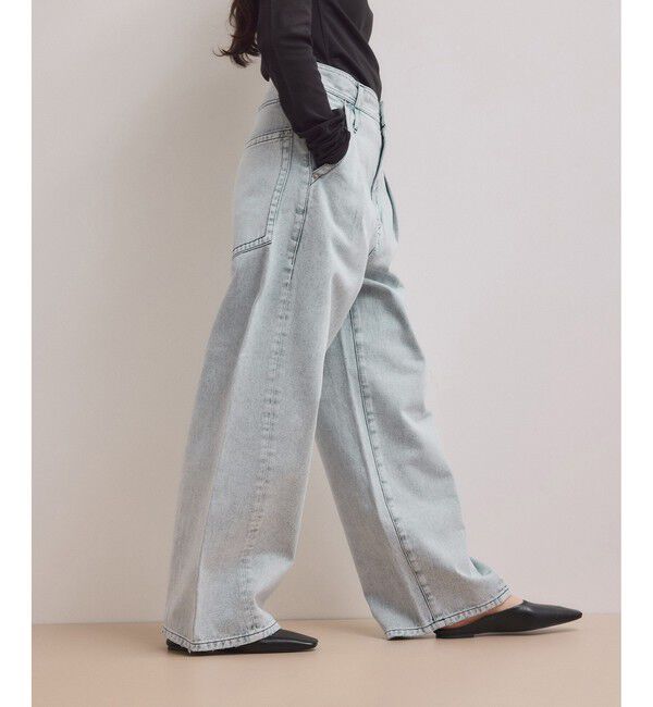 ADAM ET ROPE'「【WEB限定】・【サステナブル】ディープライズワイドデニム」|デニム|ブルー系(47)