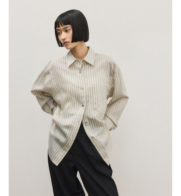 ADAM ET ROPE'「バックベルテッドシャツ」|シャツ・ブラウス|