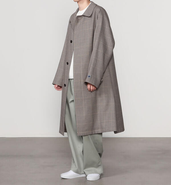 ORCIVAL「ORCIVAL |〈別注〉ウールチェック バルマカーンコート MEN」|ステンカラーコート|