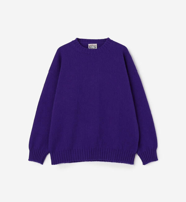  「Jamieson's Knitwear | ウール ニットプルオーバー MEN」|ニット・セーター|PURPLE系1